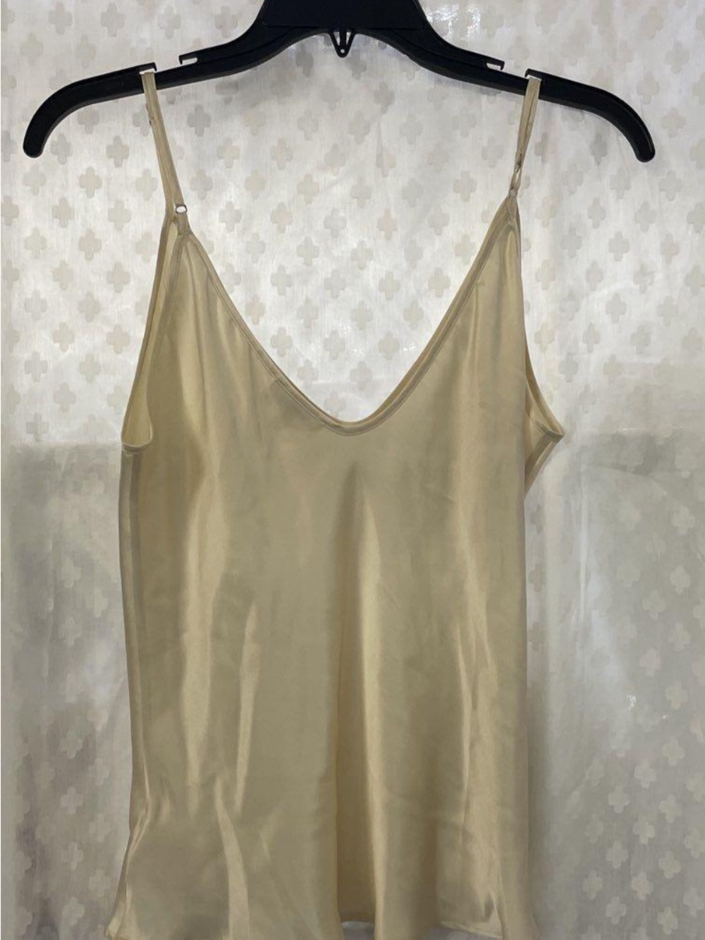Light Cream Satin Slip Cami - Women's Adjustable Strap Tank